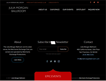Tablet Screenshot of juliamorganballroom.com